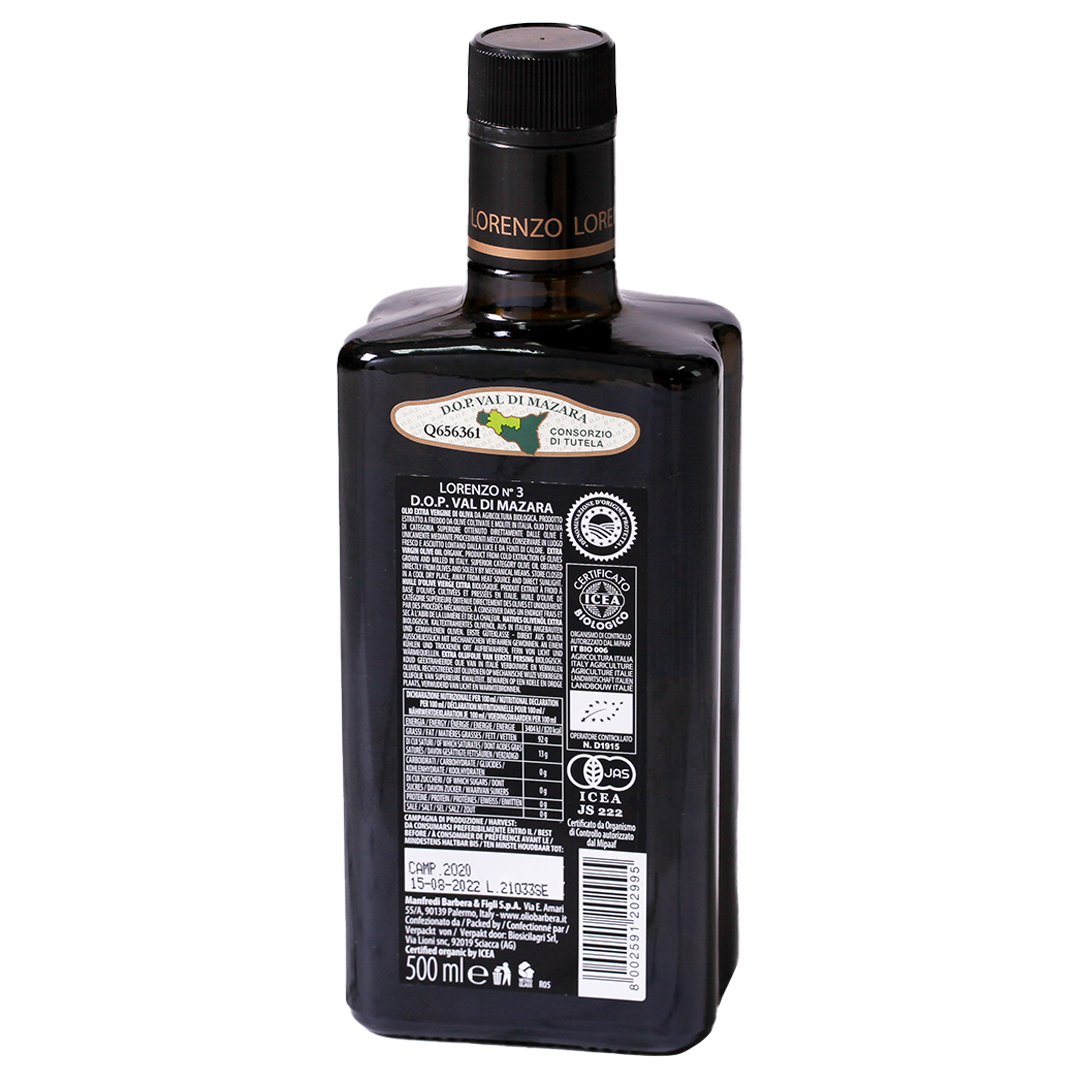 Lorenzo No.3 Organic Extra Virgin Olive Oil D.O.P.